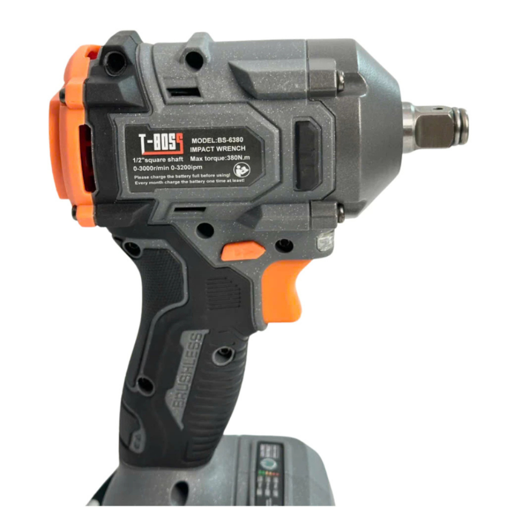 Máy Siết Bulong T-BOSS BS-6380 Động Cơ Lõi Đồng, Chân Pin Phổ Thông, Đầu Bulong 2 Trong 1