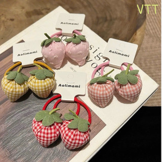 Set 2 cột tóc hình trái dâu đáng yêu cho bé