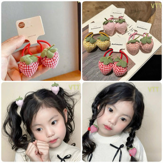 Set 2 cột tóc hình trái dâu đáng yêu cho bé