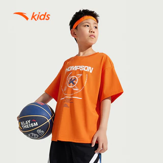 ANTA KIDS Áo Phông Thể Thao Bé Trai 7 - 14 Tuổi Áo Bóng Rổ Klay Thompsom Áo Thun Ngắn Tay Thoáng Mát 3525B1107