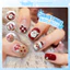 Móng tay giả, nail box 24 móng form ngắn giáng sinh họa tiết ông già noel | TẶNG KÈM KEO❤️