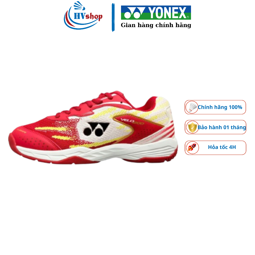 Giày cầu lông Yonex Velo 200 chính hãng, BH 01 tháng, êm chân, bám sân, đệm Cushion hấp thụ lực tốt