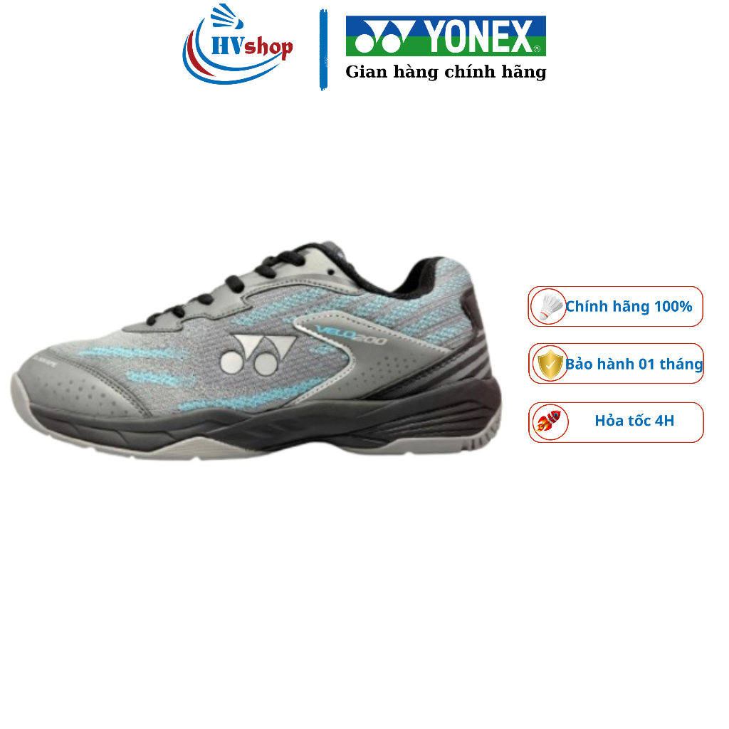 Giày cầu lông Yonex Velo 200 chính hãng, BH 01 tháng, êm chân, bám sân, đệm Cushion hấp thụ lực tốt