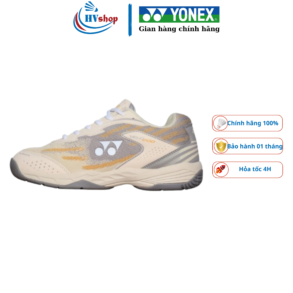 Giày cầu lông Yonex Velo 200 chính hãng, BH 01 tháng, êm chân, bám sân, đệm Cushion hấp thụ lực tốt