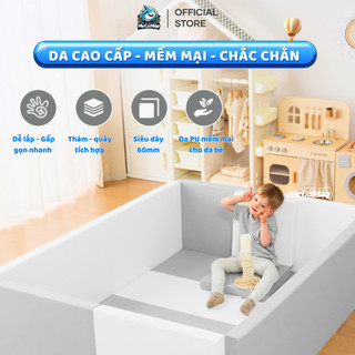 [Mới 2026] Quây Bumper Pakey Chất Liệu Da PU Cao Cấp Dày 6cm Lõi EPE Chống Lún, Không Thấm Nước