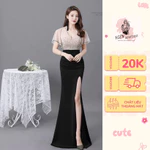 Đầm Dạ Hội Bigsize Đính Đá Cao Cấp - Váy Đầm Dáng Dài Thun Phối Voan Quảng Châu Cao Cấp Sang Trọng Kiêu Sa — ảnh 1