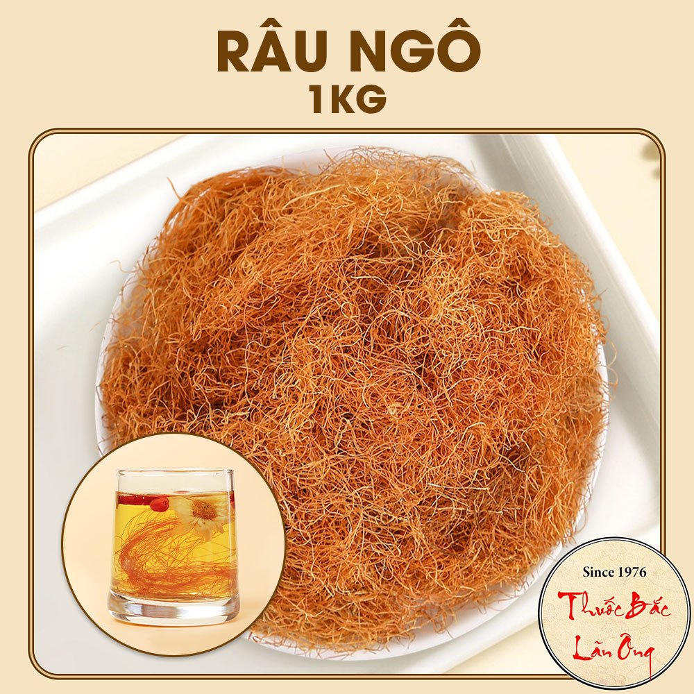 Râu ngô khô 1kg, râu bắp, dâu ngô khô, dùng nấu nước sâm, thanh nhiệt, giải khát, mát gan, lợi tiểu