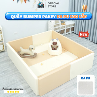 Quây Bumper Pakey Chất Liệu Da PU Cao Cấp, Gường Bumper PU Cho Bé Dày 6cm Chống Thấm Nước Dễ Dàng Vệ Sinh