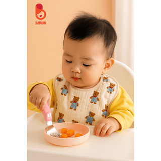 Set thìa dĩa tập xúc cho bé chất liệu inox không rỉ tiện lợi, bộ muỗng dĩa tập ăn an toàn cho trẻ ăn dặm