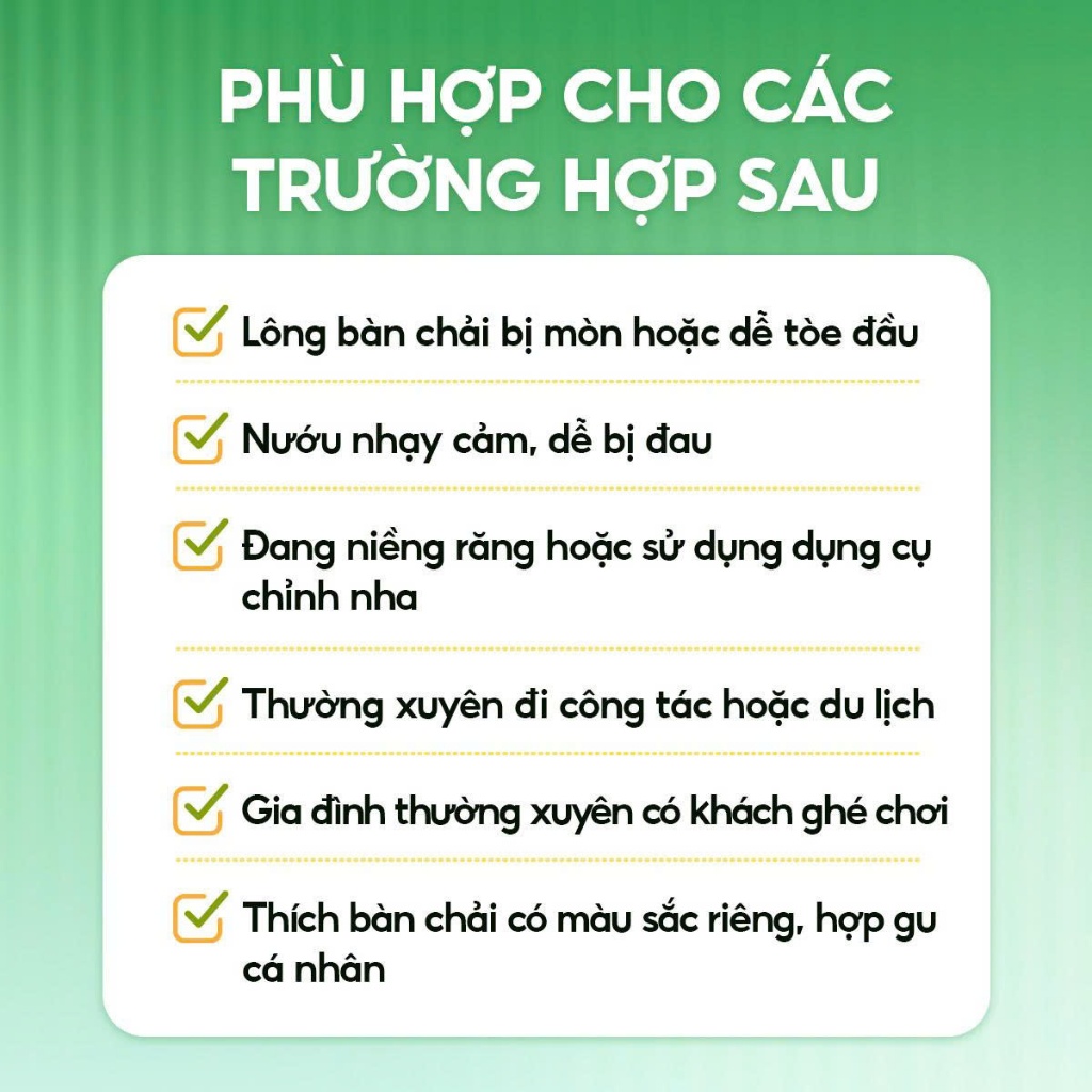 Hộp 12 bàn chải đánh răng lông mềm, làm sạch và chăm sóc nướu, hỗ trợ giảm viêm Monthly Toothbrush