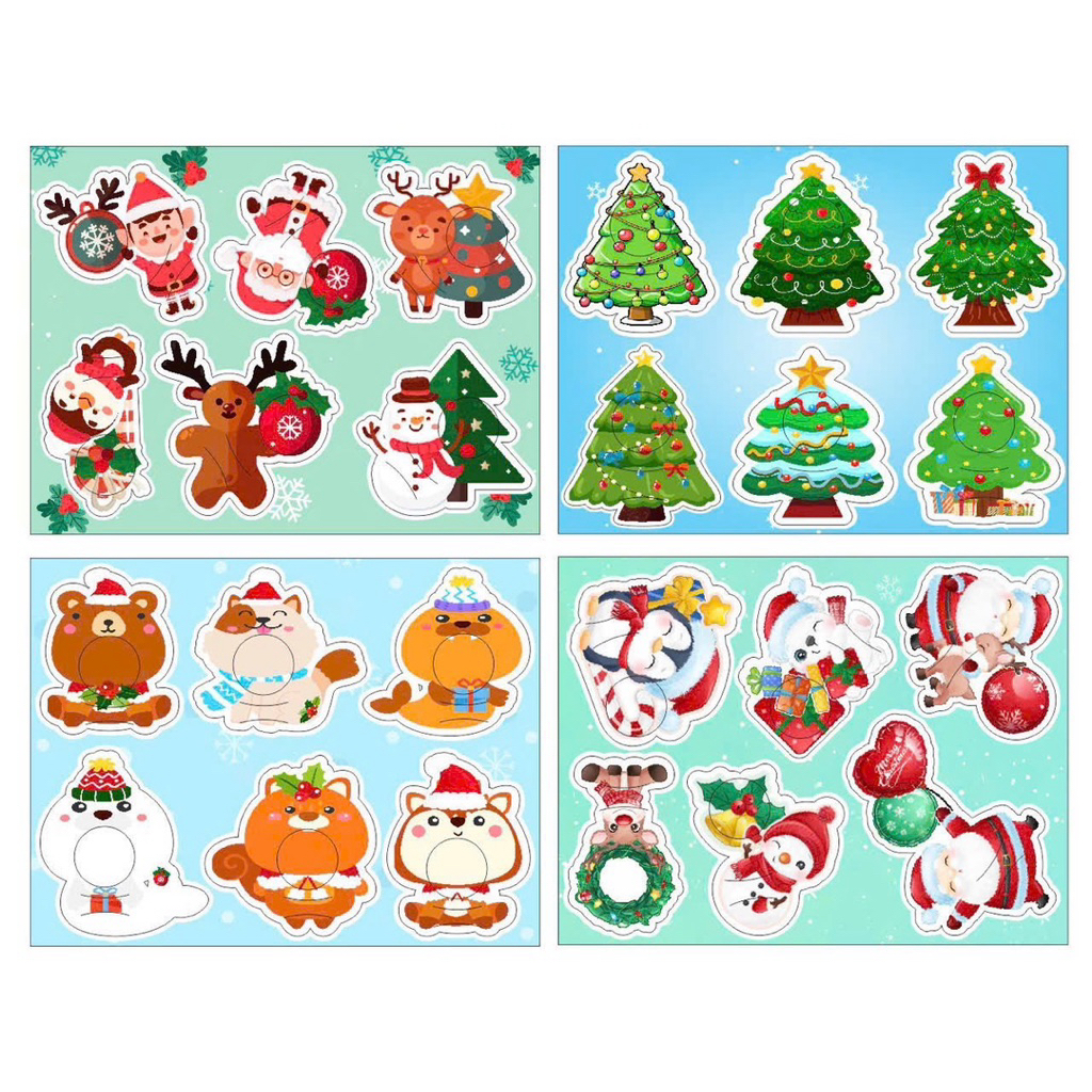 SET 100c. Thẻ kẹo mút in hình dễ thương- Trang trí Quà Tặng  Thiếu Nhi, Trung Thu, Sinh nhật