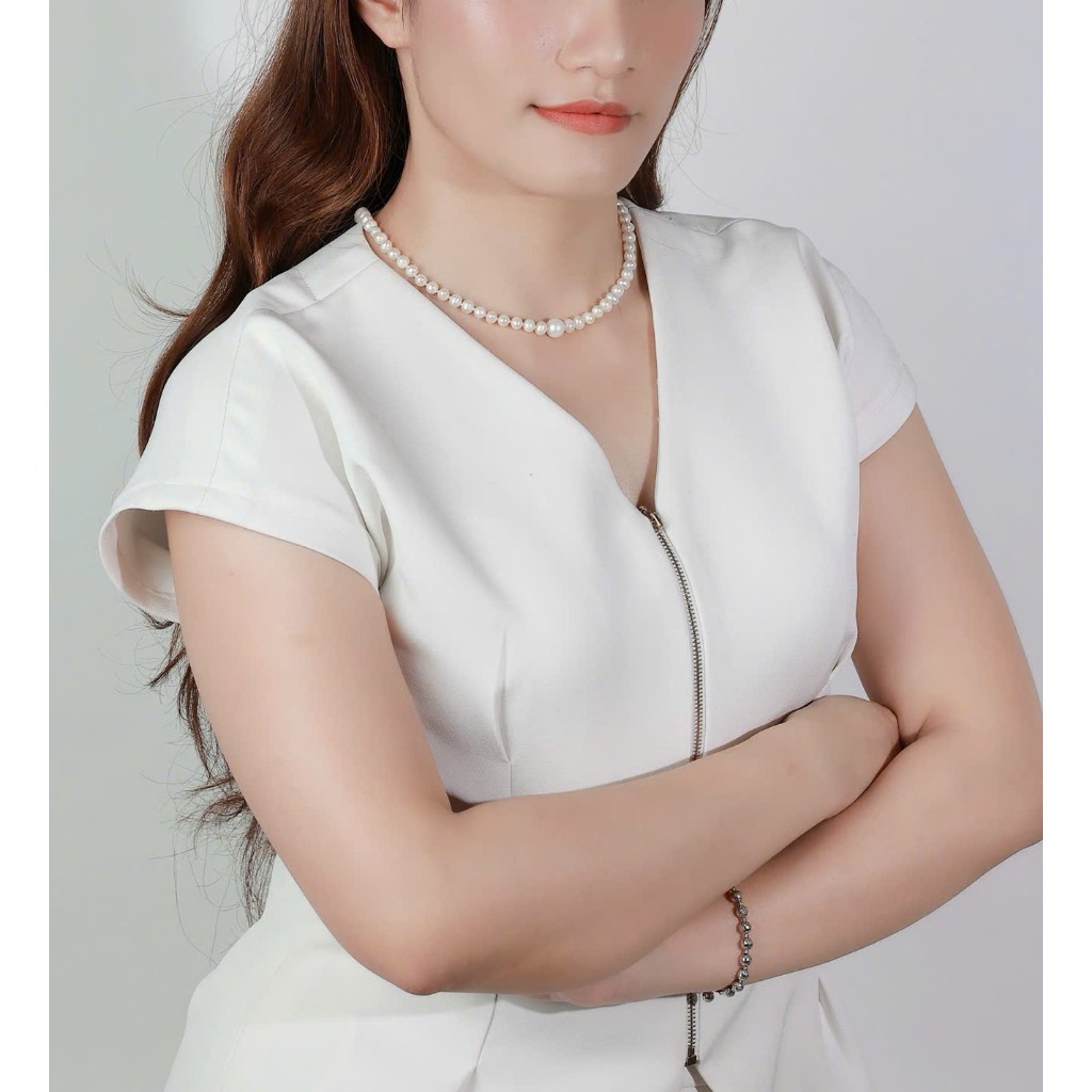 DC60 - Dây chuyền ngọc Trai thiên nhiên nuôi nước ngọt 6-7 li, chiều dài 37cm và 44cm - Forever Young