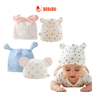 Mũ sơ sinh nỉ cao cấp, dày dặn, họa tiết đáng yêu cho bé