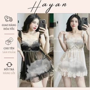 HT101 Váy ngủ sexy cúp v1 sang chảnh có GỌNG kèm ĐỆM LÓT,đồ ngủ 2s ren xuyên thấu HT101
