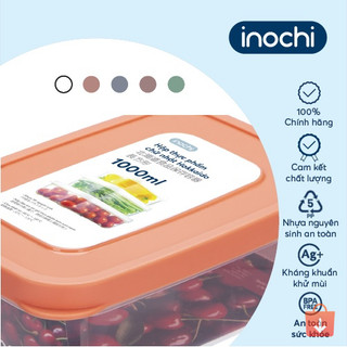Bộ 3 hộp thực phẩm chữ nhật Hokkaido Inochi - nhựa nguyên sinh an toàn, kháng khuẩn, chịu nhiệt bền tốt
