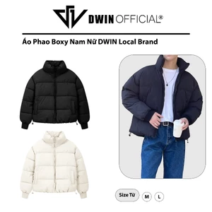 Áo khoác phao boxy nam nữ DWIN local brand dáng lửng cổ cao unisex trần bông dày dặn siêu ấm AK03B