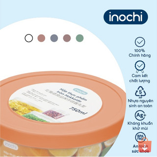 Bộ 3 hộp thực phẩm tròn Hokkaido Inochi - nhựa nguyên sinh an toàn, kháng khuẩn, chịu nhiệt tốt