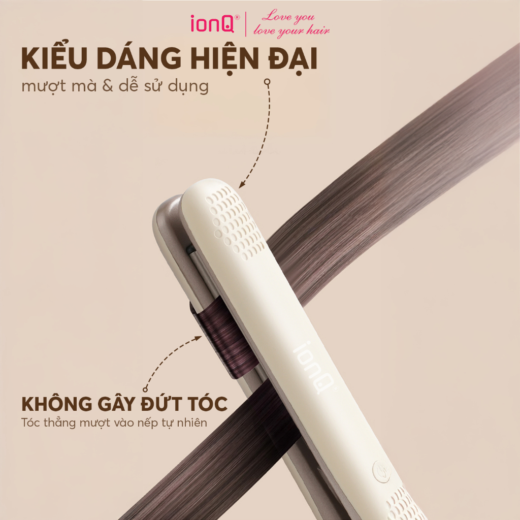 [KOC] Máy duỗi tóc ép thẳng ionQ Glossy 200 triệu ion âm lõi gốm T-Gross chăm sóc tóc suôn mượt | BigBuy360 - bigbuy360.vn