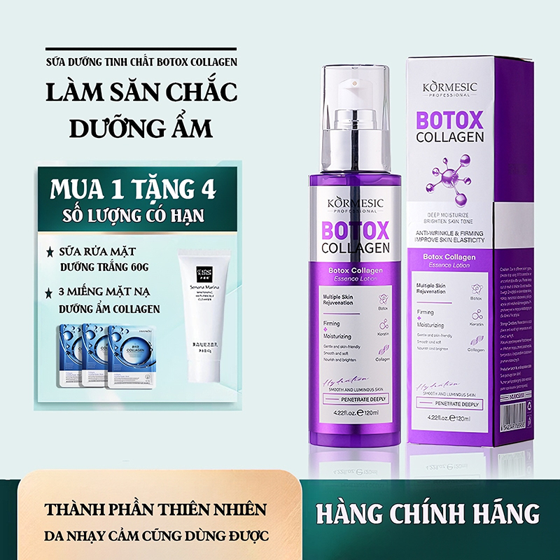 【 Mua 1 Tặng 4】Sữa Dưỡng Tinh Chất Botox Collagen Trẻ Hóa Da 120g - Dưỡng Ẩm, Làm Mềm, Giảm Nhăn  Không Kích Ứng