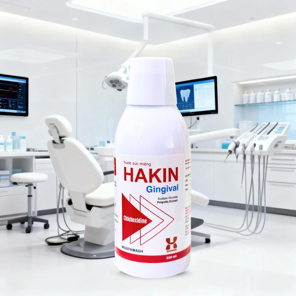 [ COMBO 2 CHAI ] Nước Súc Miệng HAKIN - Làm sạch khoang miệng, răng, nướu ,hơi thở thơm mát