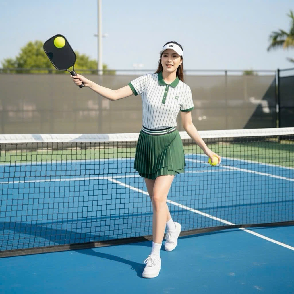 [Pickleball] Bộ thể thao nữ, Bộ váy áo chơi Pickleball, Golf, Tennis màu mới, kiểu lạ siêu đẹp