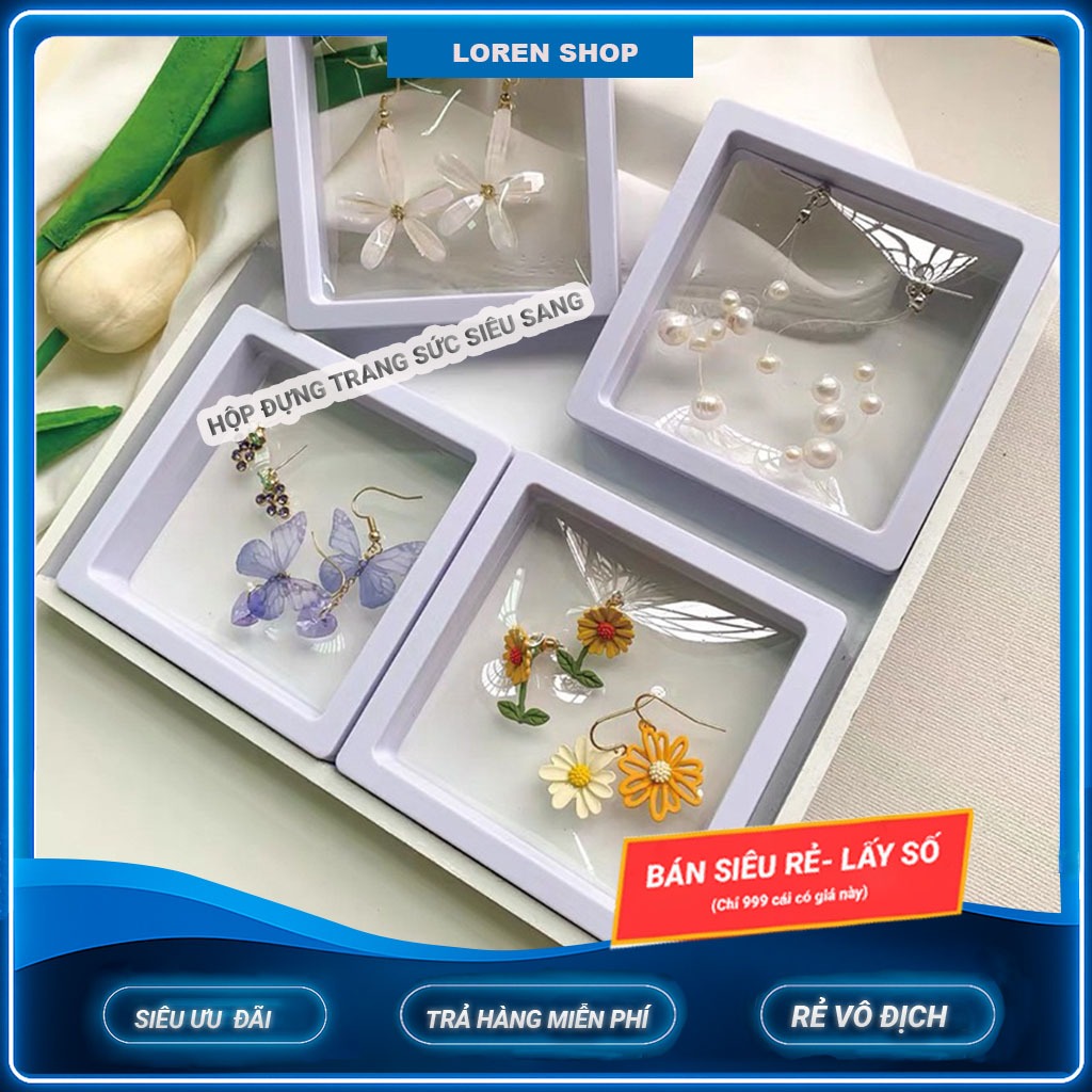[ RẺ NHẤT] - Hộp đựng trang sức màng PE trong suốt - hộp trang sức mini trưng bày