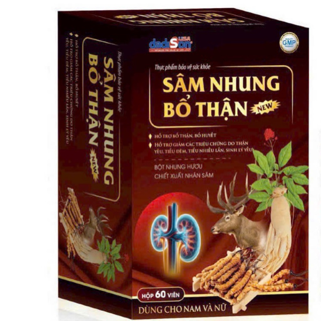 SÂM NHUNG BỐ THẬN NEW  Hộp 60v - BÍ QUYẾT CHO NAM NỮ KHỎE THẬN, TRẦN ĐẦY SINH LỰC