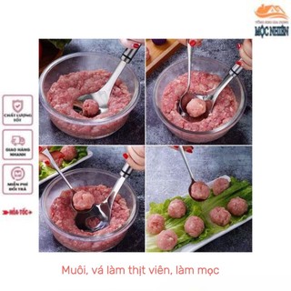 Muôi, vá nặn thịt viên, làm mọc - chất liệu inox304 siêu bền