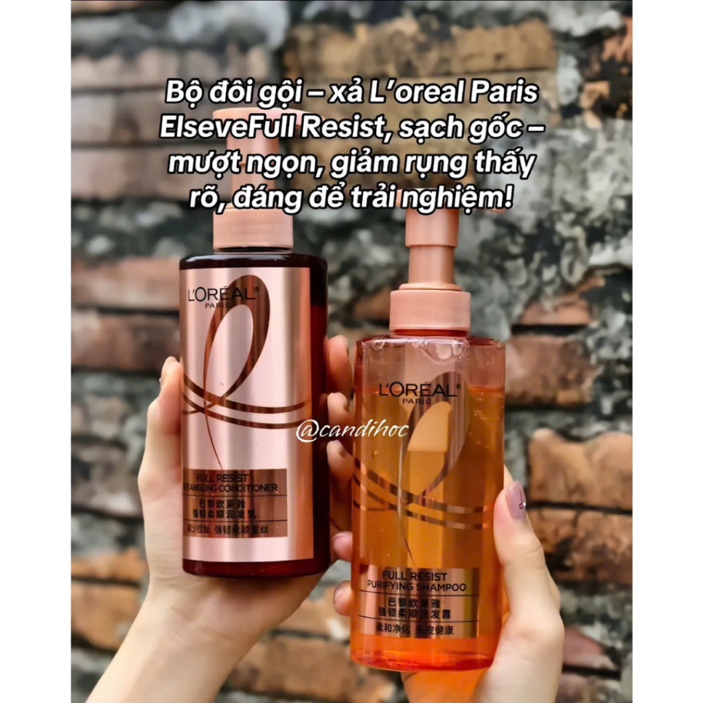 Dầu gội xả cao cấp L.O.R.E Paris Extraordinary Oil Smooth, Full Resist hồng mini size 100ml, 440ml