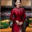 Áo Dài bà sui ĐỎ Kết cổ sang trọng, Áo dài cho mẹ Ngày Cưới lụa Ruby cao cấp