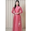 _Áo dài mẹ sui lụa ruby thêu và đính thủ công tỉ mỉ