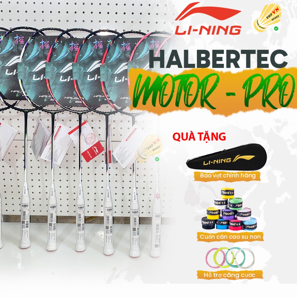 Vợt cầu lông Halbertec Motor 4U Pro / Trắng / Đỏ. Vợt Chính hãng. Tặng ...