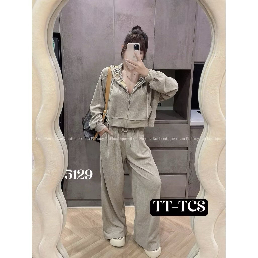 Set bộ nữ ,bộ len thỏ phối quần xuông năng động cá tính by.Thanhhuyenclothings