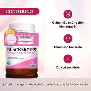 [CHÍNH HÃNG] Viên uống nội tiết tinh dầu hoa anh thảo Blackmores Evening Primrose Oil hộp 190 viên
