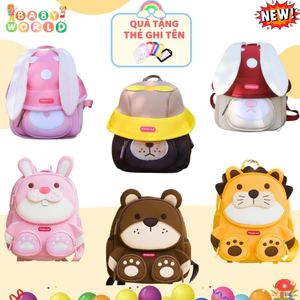 Balo cho bé đi học mẫu giáo/mầm non (1-5 tuổi) Pinkdeer Era chất liệu cao cấp - siêu nhẹ, đáng yêu, có dây chống lạc.