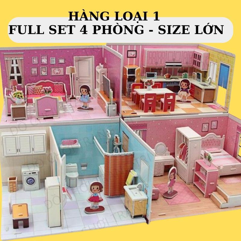 Bộ đồ chơi lắp ráp ngôi nhà 3D xinh xắn cho bé