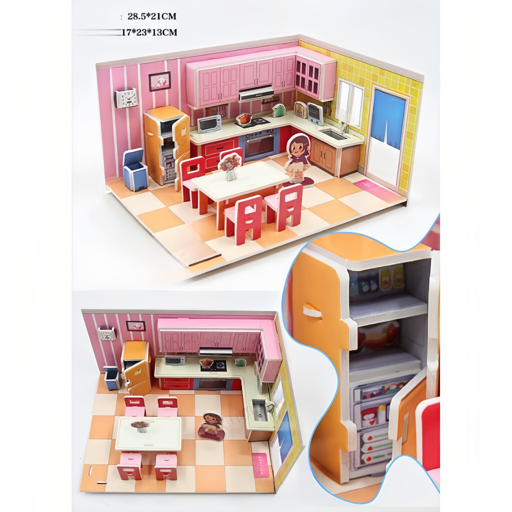 Bộ đồ chơi lắp ráp ngôi nhà 3D xinh xắn cho bé