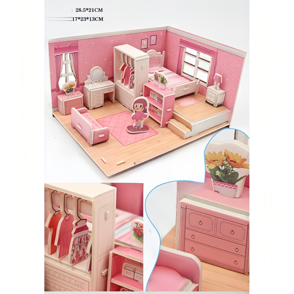 Bộ đồ chơi lắp ráp ngôi nhà 3D xinh xắn cho bé