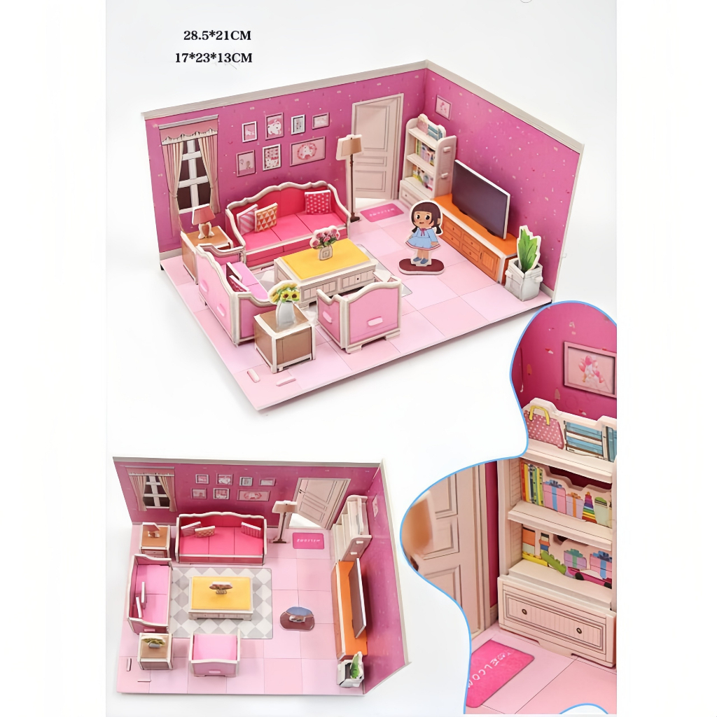 Bộ đồ chơi lắp ráp ngôi nhà 3D xinh xắn cho bé