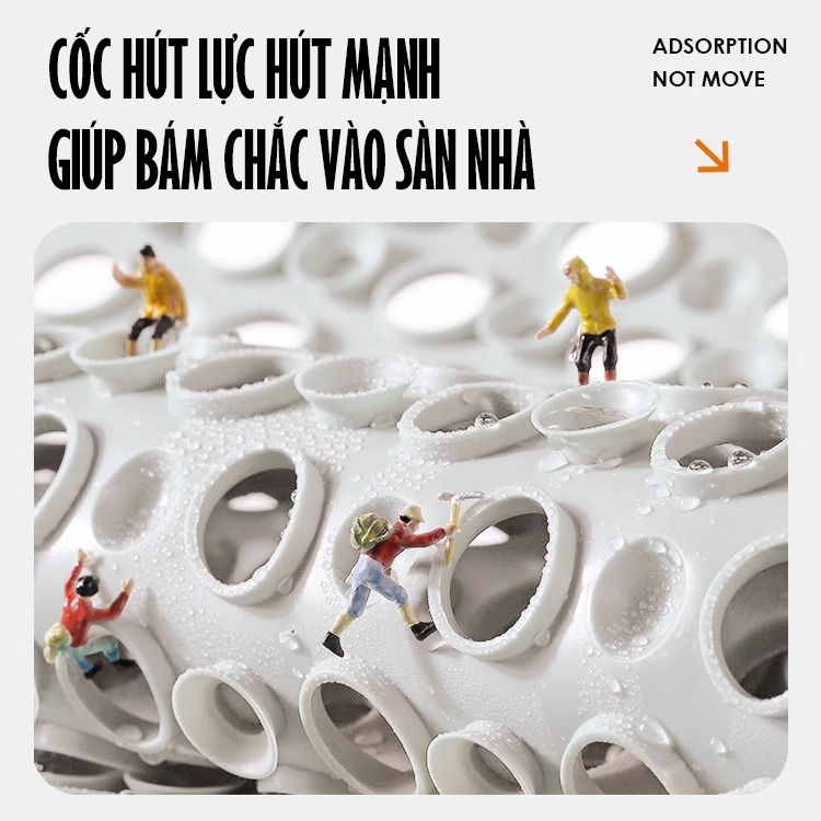 Kaleis Thảm chống trượt nhà tắm PVC cao su siêu bền, thiết kế miếng hít thoát nước, thân thiện môi trường, không mùi
