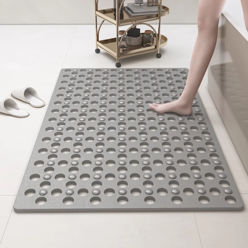 Kaleis Thảm chống trượt nhà tắm PVC cao su siêu bền, thiết kế miếng hít thoát nước, thân thiện môi trường, không mùi