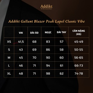 Áo Blazer Nam Cổ Điển Ve Nhọn Addikt Gallant Blazer Peak Lapel Classic Vibe