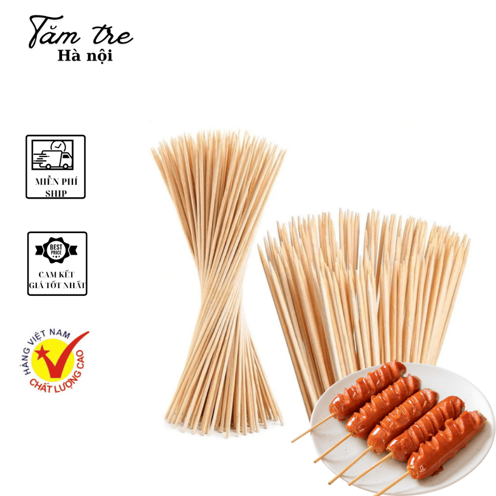 Que xiên tre [1 Kg] dài 30cm, 28cm, 24cm, 20cm, 15cm xiên nướng thịt ...