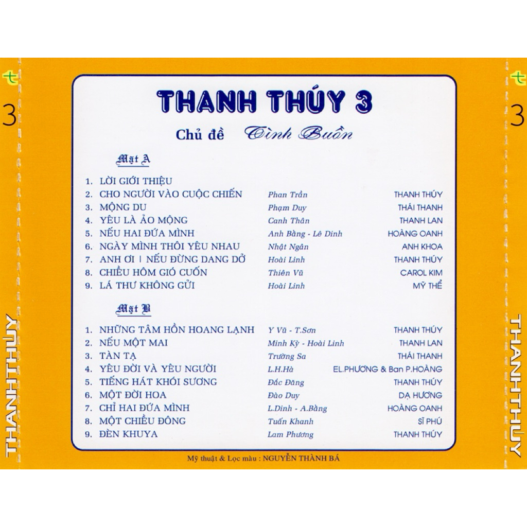 Băng Cassette Thanh Thuý ( Thu Âm Trước 75)