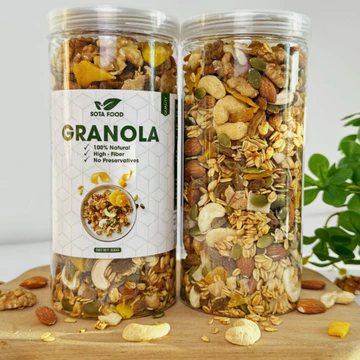 [2 HỘP SIÊU RẺ] Granola ngũ cốc ăn sáng, ăn kiêng, eat clean & healthy food by Sotafood