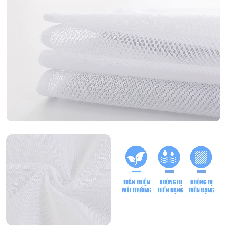 Kaleis Bộ 4 túi giặt quần áo đa năng có khóa kéo – túi giặt đồ lót, áo ngực, chống rối, bền đẹp, không mùi