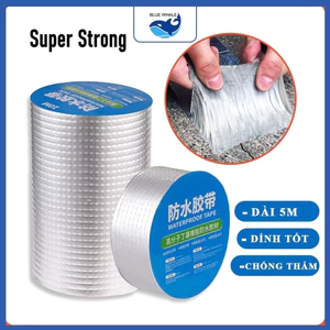 Cuộn băng keo siêu dính, chống thấm nước dài 5m, Băng keo chống dột, Miếng dán siêu dính chống thấm