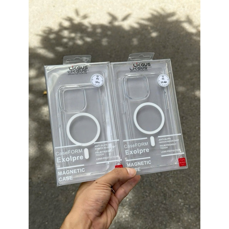 Ốp Likgus Siêu Mỏng – Không Ố Vàng – Hỗ Trợ Sạc Không Dây cho IPhone 17Promax 16 15 14 13 12 11 seri