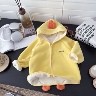 Áo khoác tai thú cho bé, áo nỉ lót lông mềm hình thú 3D dễ thương giữ ấm mùa đông cho bé gái bé trai