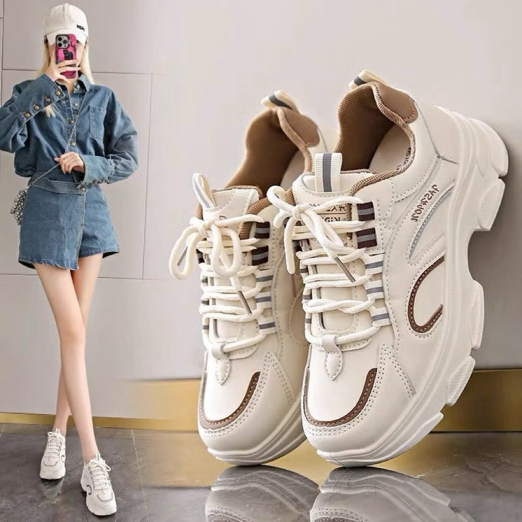 Giày Thể Thao Nữ Sneaker ,C Phối Màu Đế Su Đúc